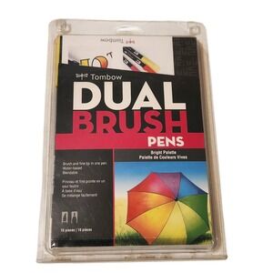 Tombow Dual Brush Pens Bright Palette 10 Piece Set Art Markers